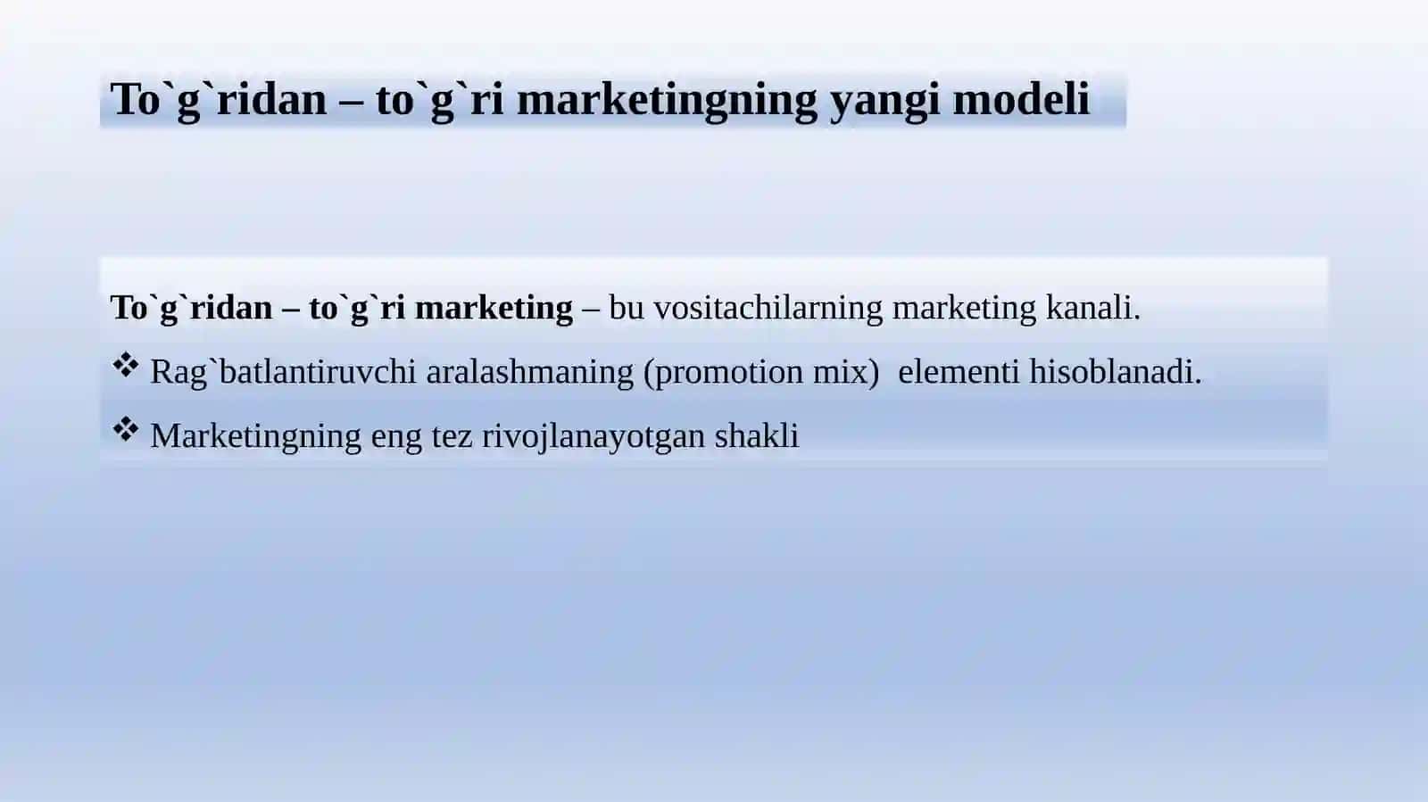 The principles of Marketing 3