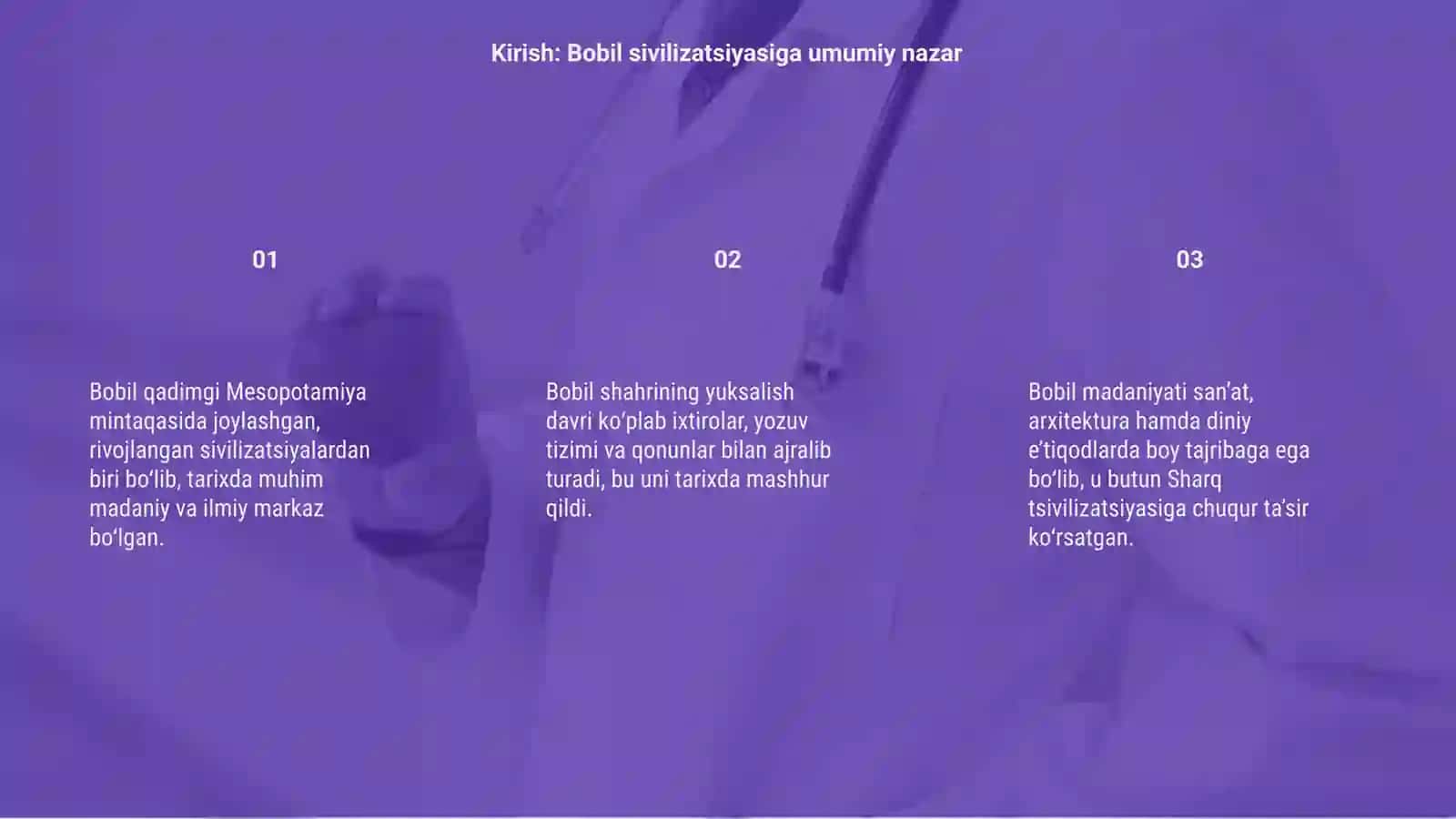 Bobil qadimgi sivilizatsiya oʻchogʻi 3
