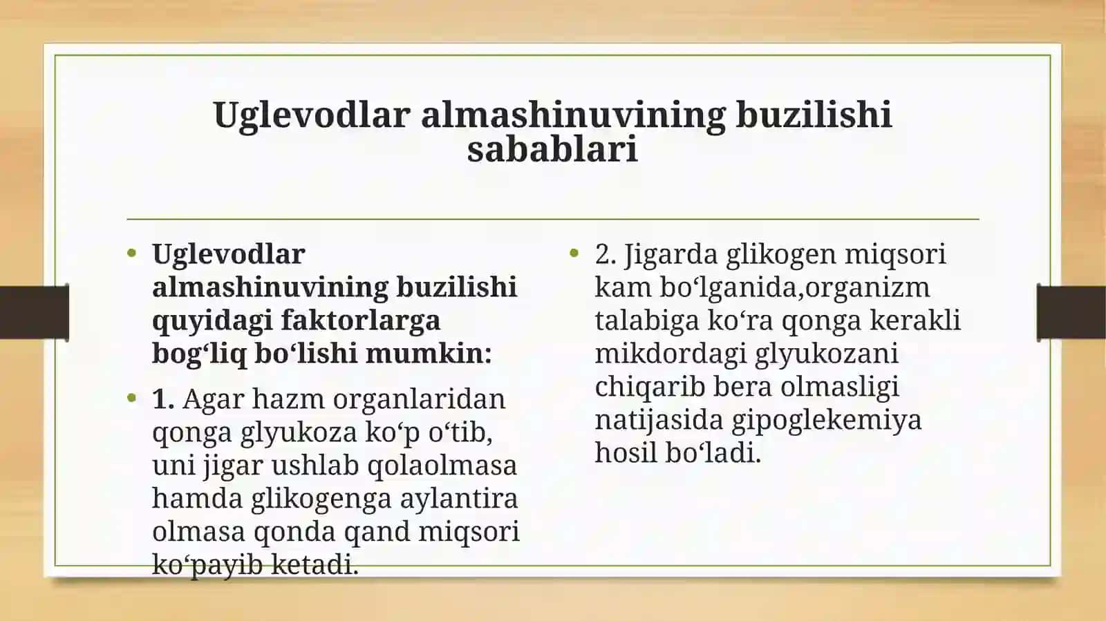 Uglevodlar Almashinuvining Buzilishi 3