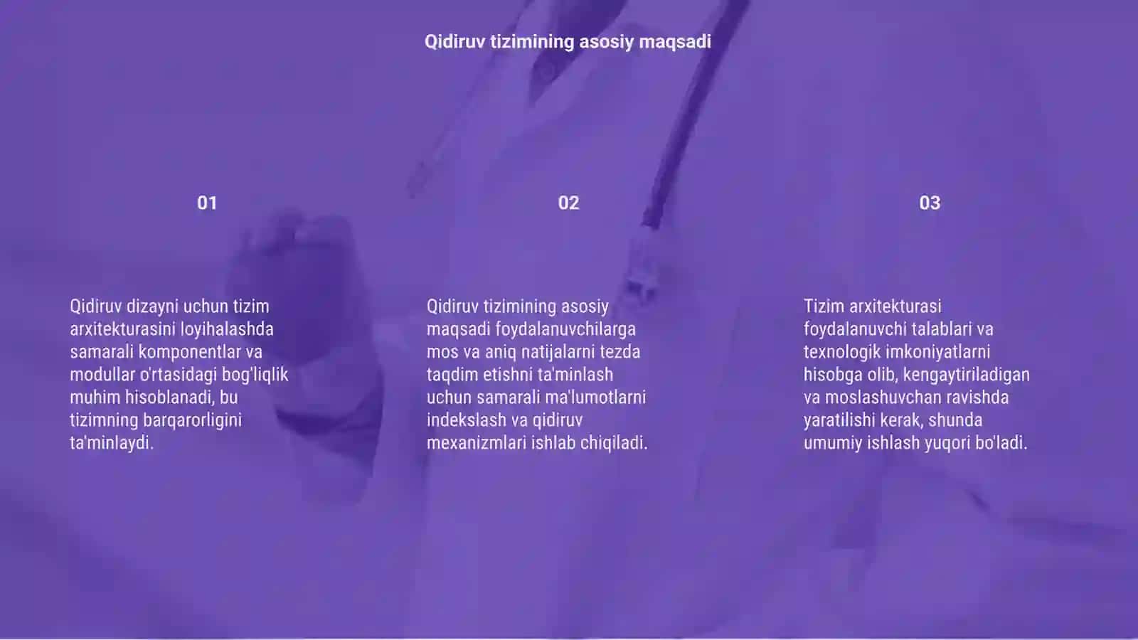 Qidiruv dizayni uchun tizim arxitekturasini loyihalash 3