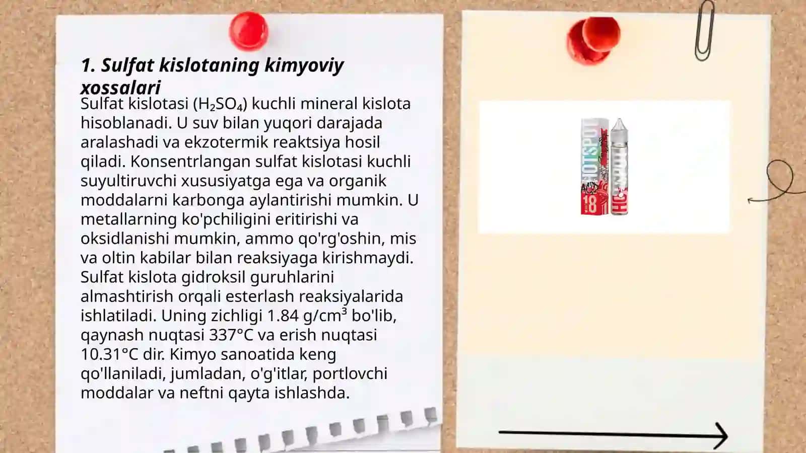 Sulfat kislotaning xossalari 3