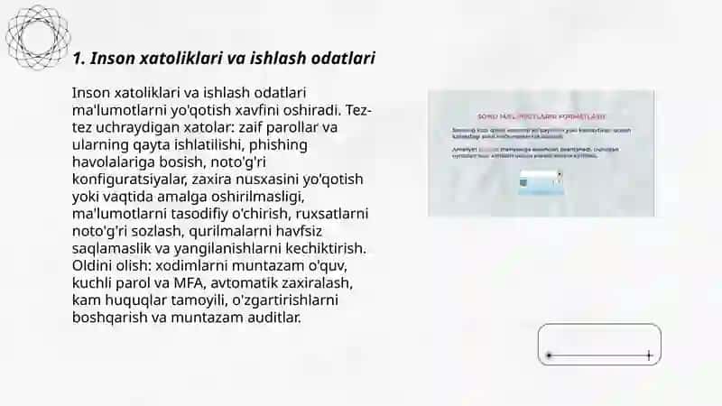 Inson xatoliklari va ishlash odatlari 3