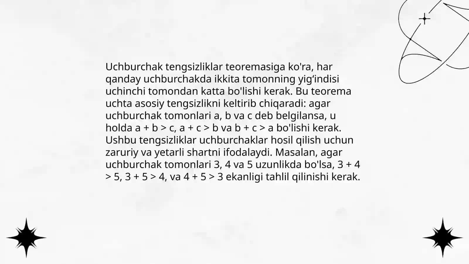 Geometrik tengsizliklar 3