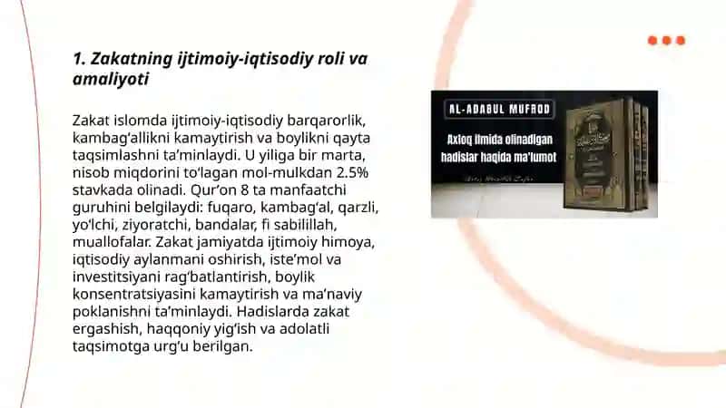 Qurʼon va hadislarda berilgan ijtimoiy-iqtisodiy gʻoyalar 3