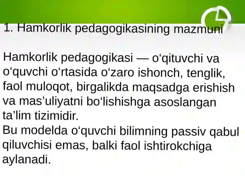 Hamkorlik pedagogikasining kontseptual g‘oyalari 3
