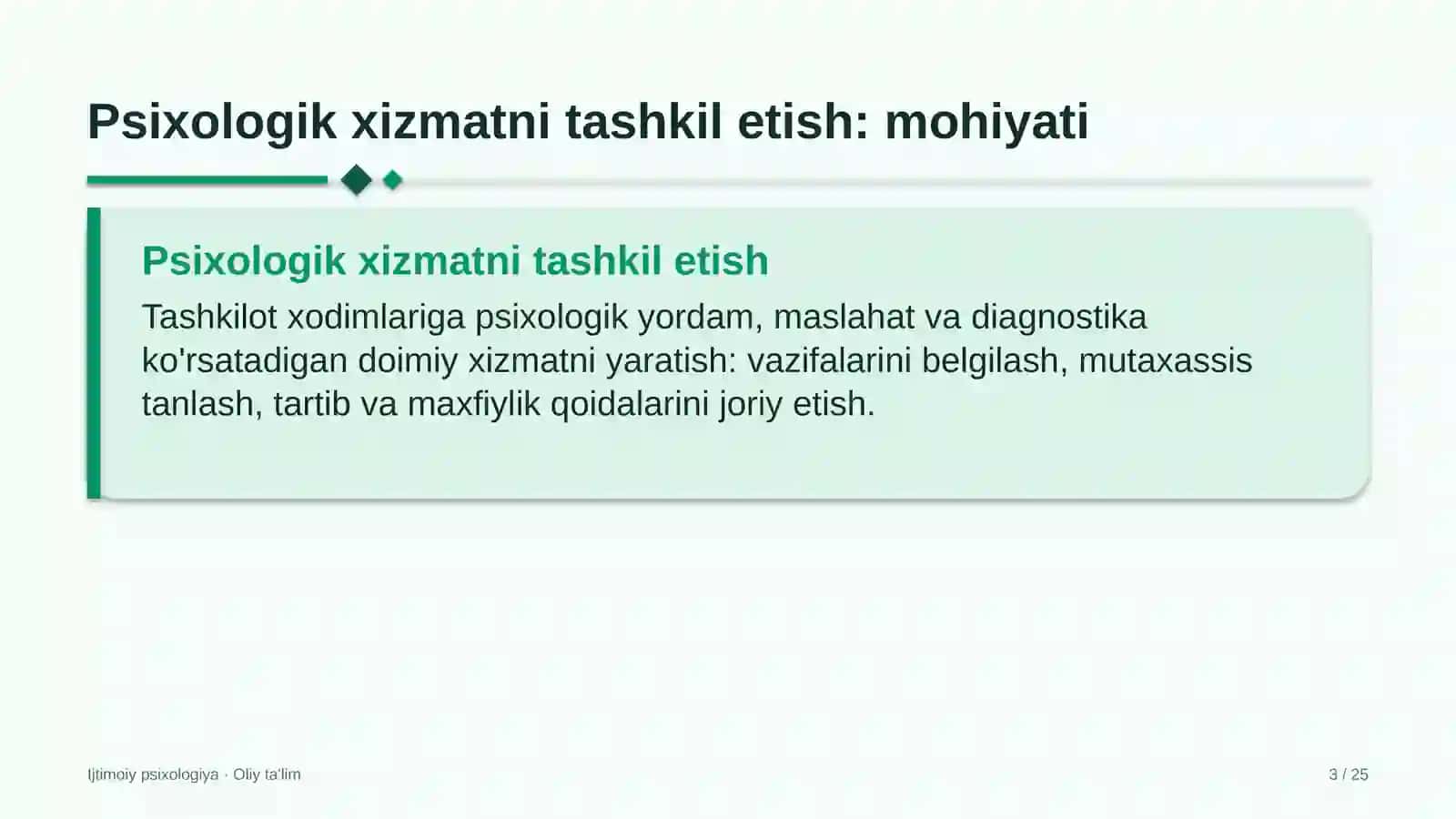 Elektr podstansiyalarida psixologik xizmatni tashkil etish 3