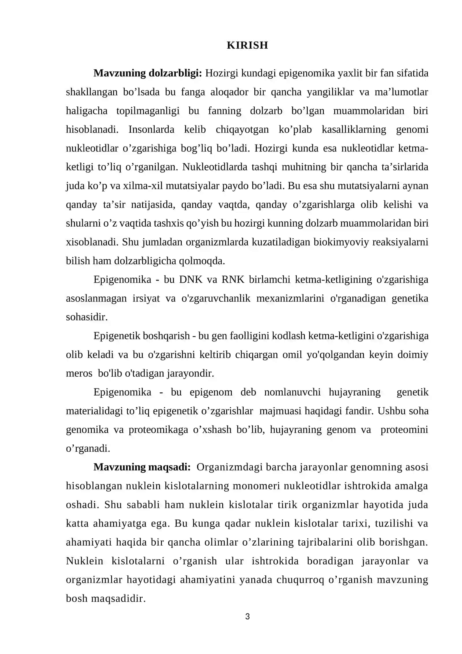 Epigenomika Kurs Ishi 3