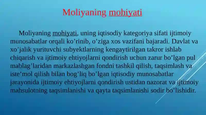 MOLIYANING MOHIYATI VA FUNKTSIYALARI 3