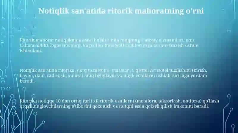 Notiqlik san'atida nutiqiy mahoratning o'rni 3