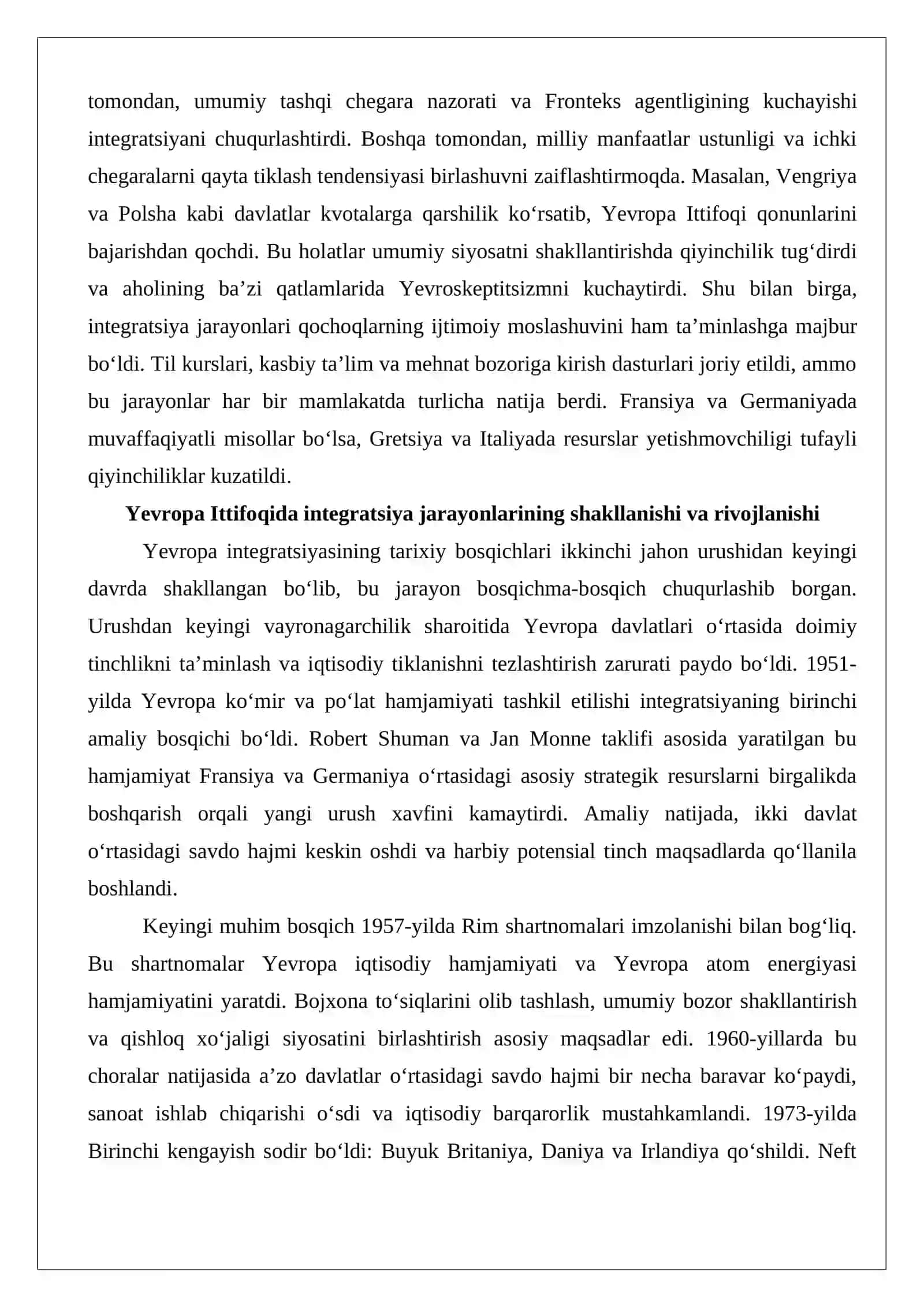 Yevropa Ittifoqidagi integratsiya jarayonlari 3