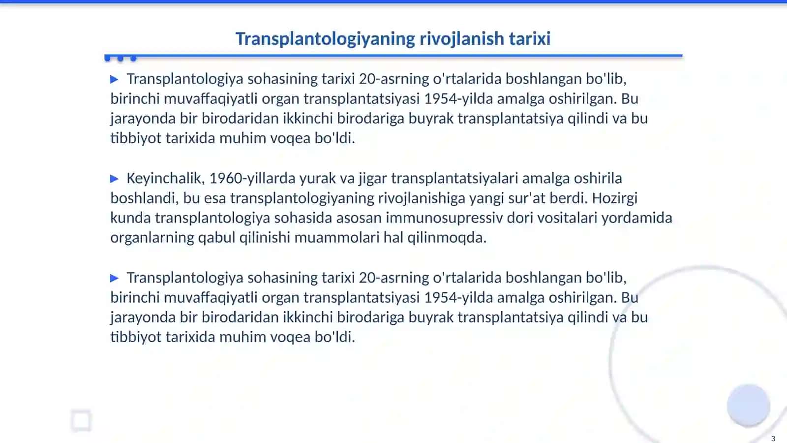 Transplantologiya tarixi va holati 3
