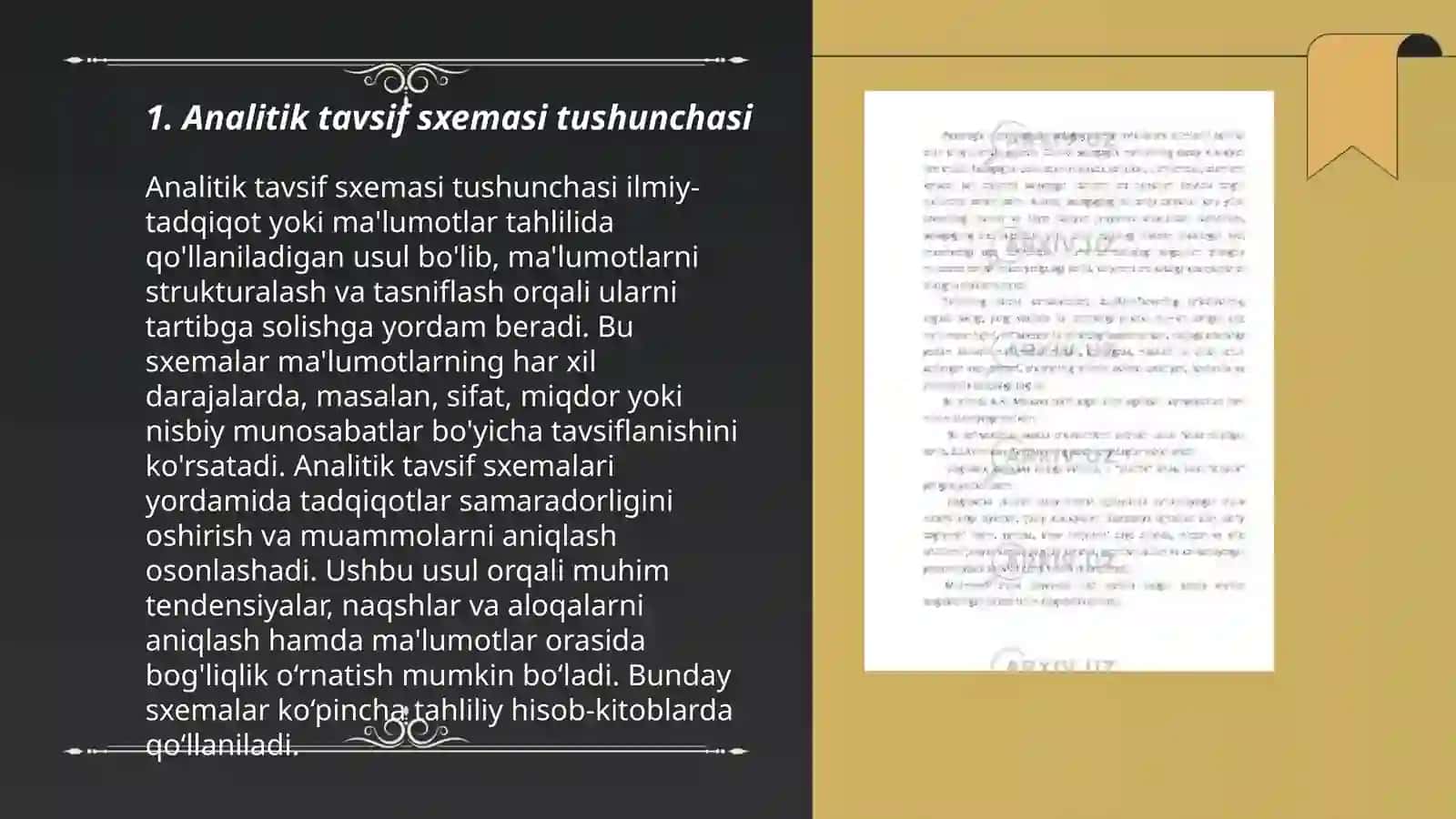 Analitik tavsif sxemasi va unga qo'yiladigan talab va qoidalar 3