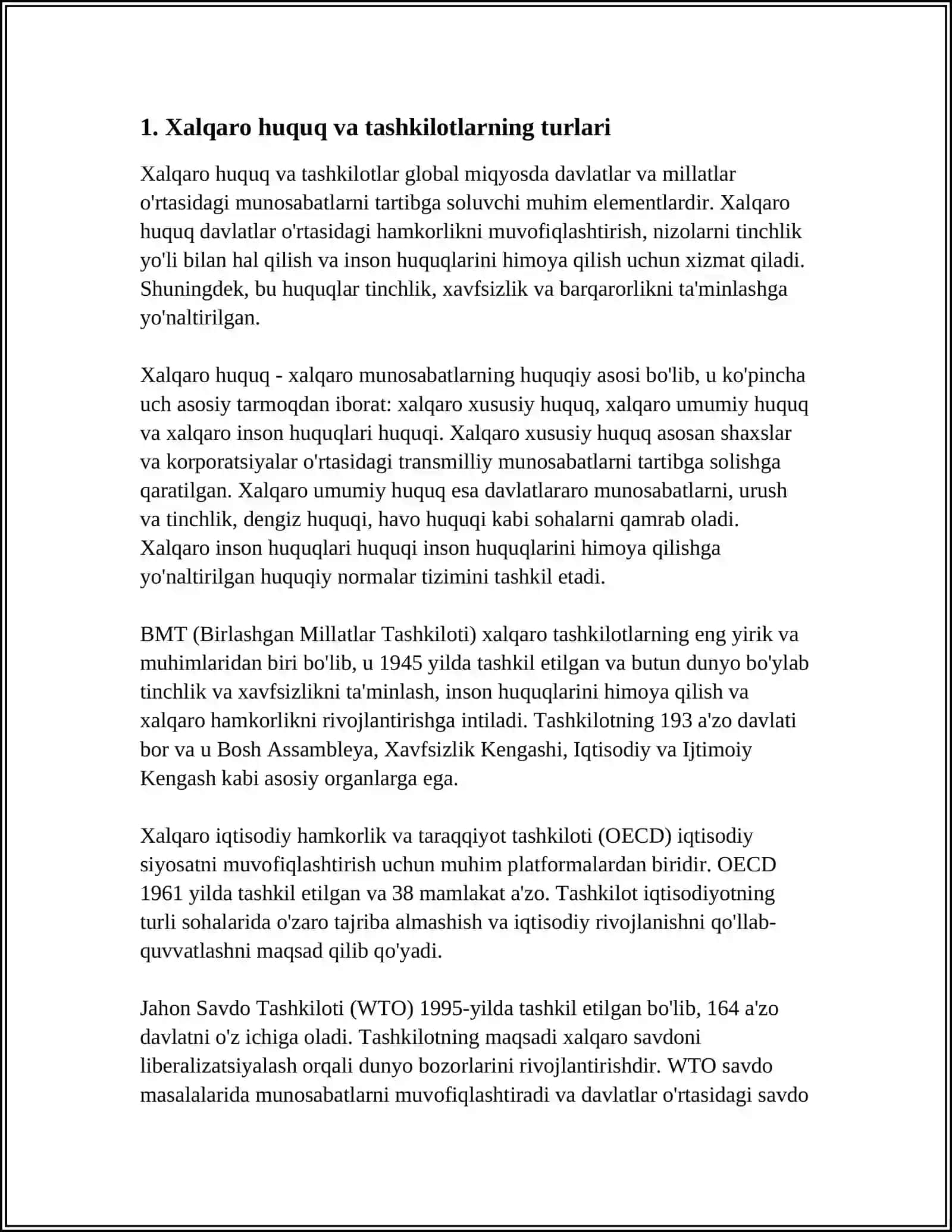 XALQARO VA MINTAQAVIY TASHKILOTLAR FAOLIYATINI HUQUQIY TARTIBGA SOLISH MEXANIZMLARI 3