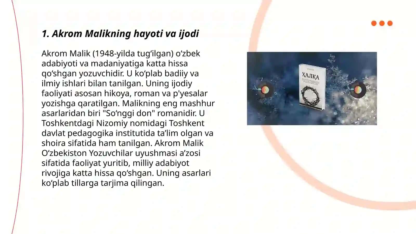 Akrom Malik "Halqa" qissa 3