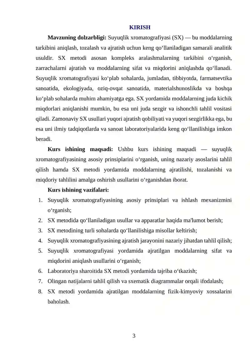 SUYUQLIK XROMATOGRAFIYASI 3
