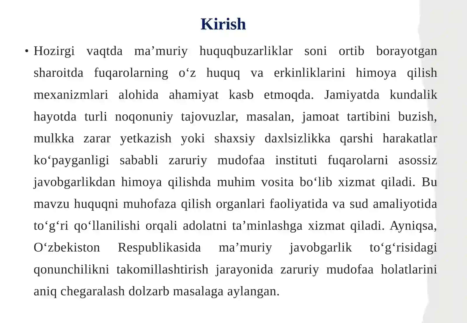 Ma’muriy huquqbuzarliklarda zaruriy mudofaa. 3