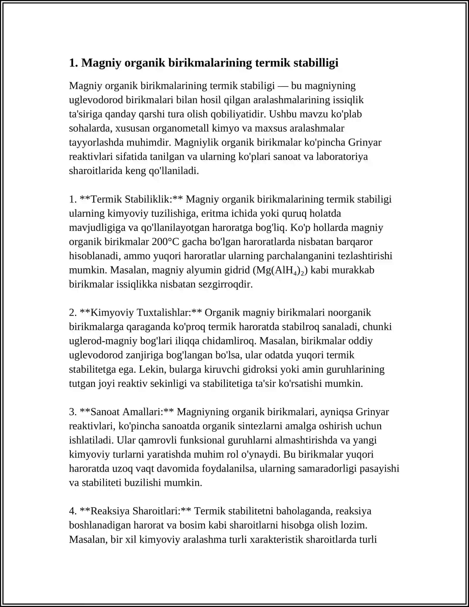 MAGNIY ORGANIK BIRIKMALARNING TERMIK XOSSALARI 3
