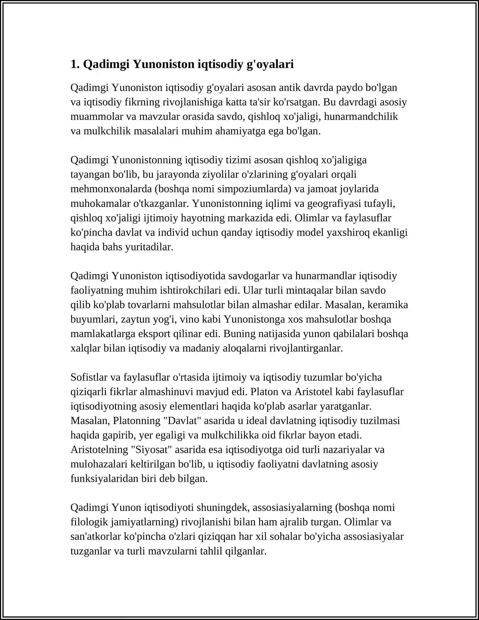 QADIMGI DUNYO IQTISODIY G'OYALAR 3