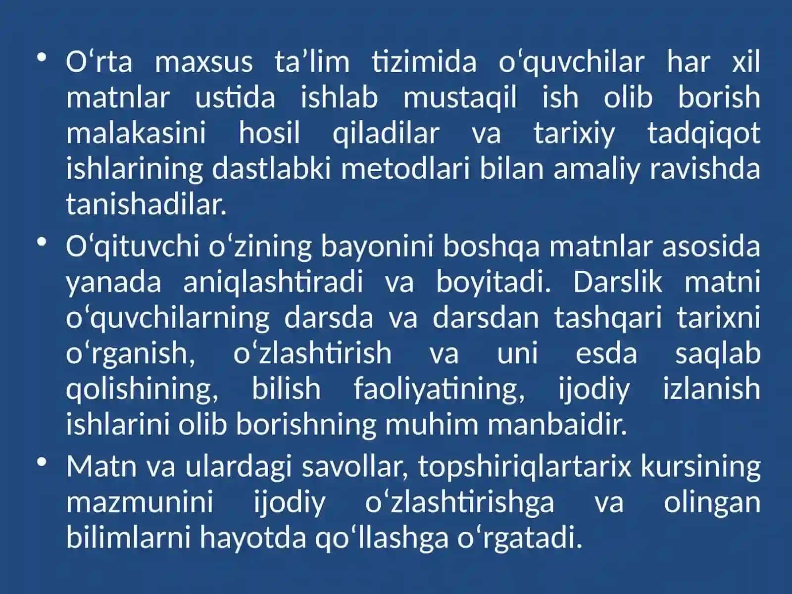 Tarixdarslari Turlari va Tuzilishi 3