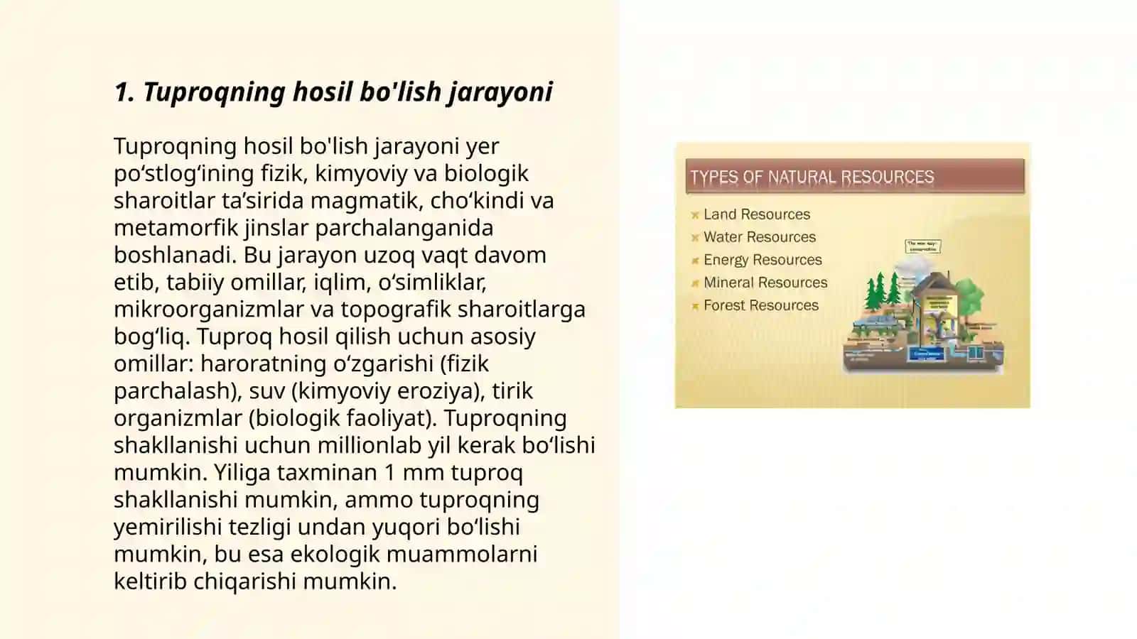 Tuproq va uning tabiiy xususiyatlari 3