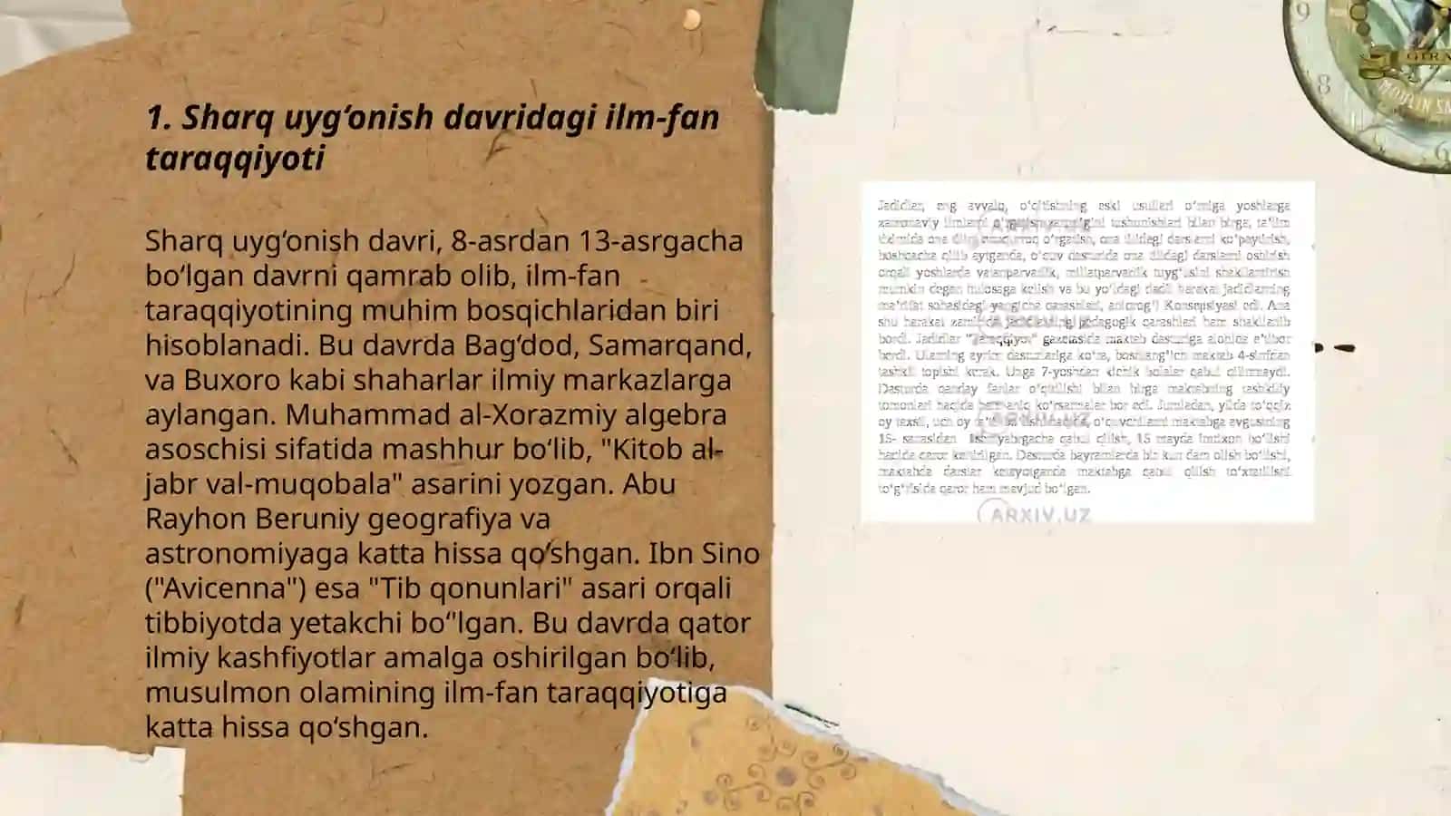 Sharq uyg‘onish davrida (1-Renessans) ilm-fan va pedagik fikrlar 3