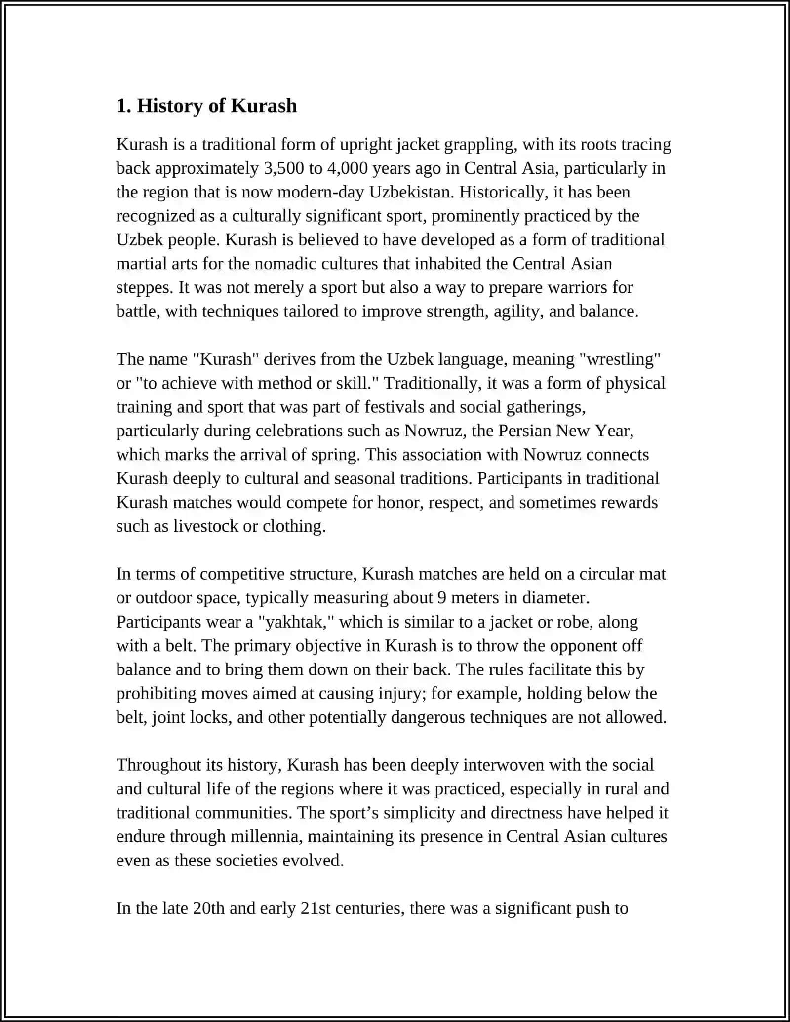 REFERAT Mavzu: KURASH 3