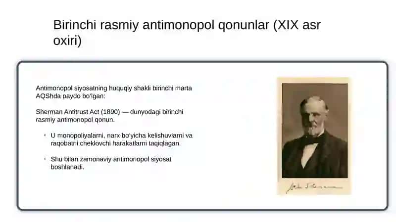 AQSH da antimonopol siyosat 3