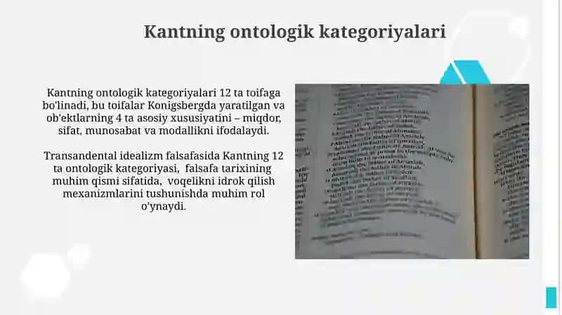 Kantning ontologik kategoriyalari 3