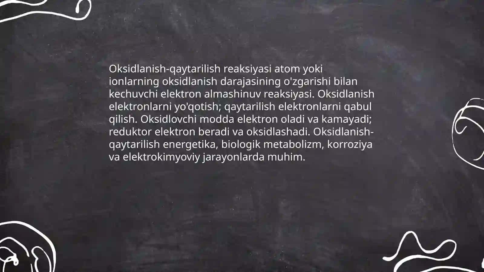Oksidlanish-qaytarilish reaksiyalari 3