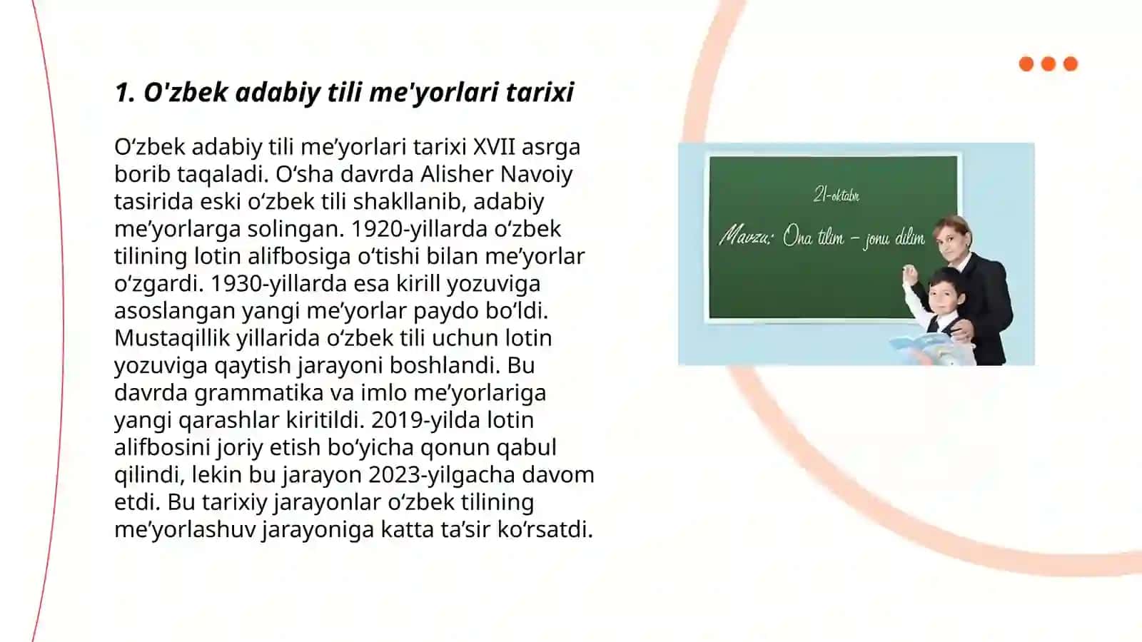 O'zbek adabiy tili me'yorlari tarixi 3