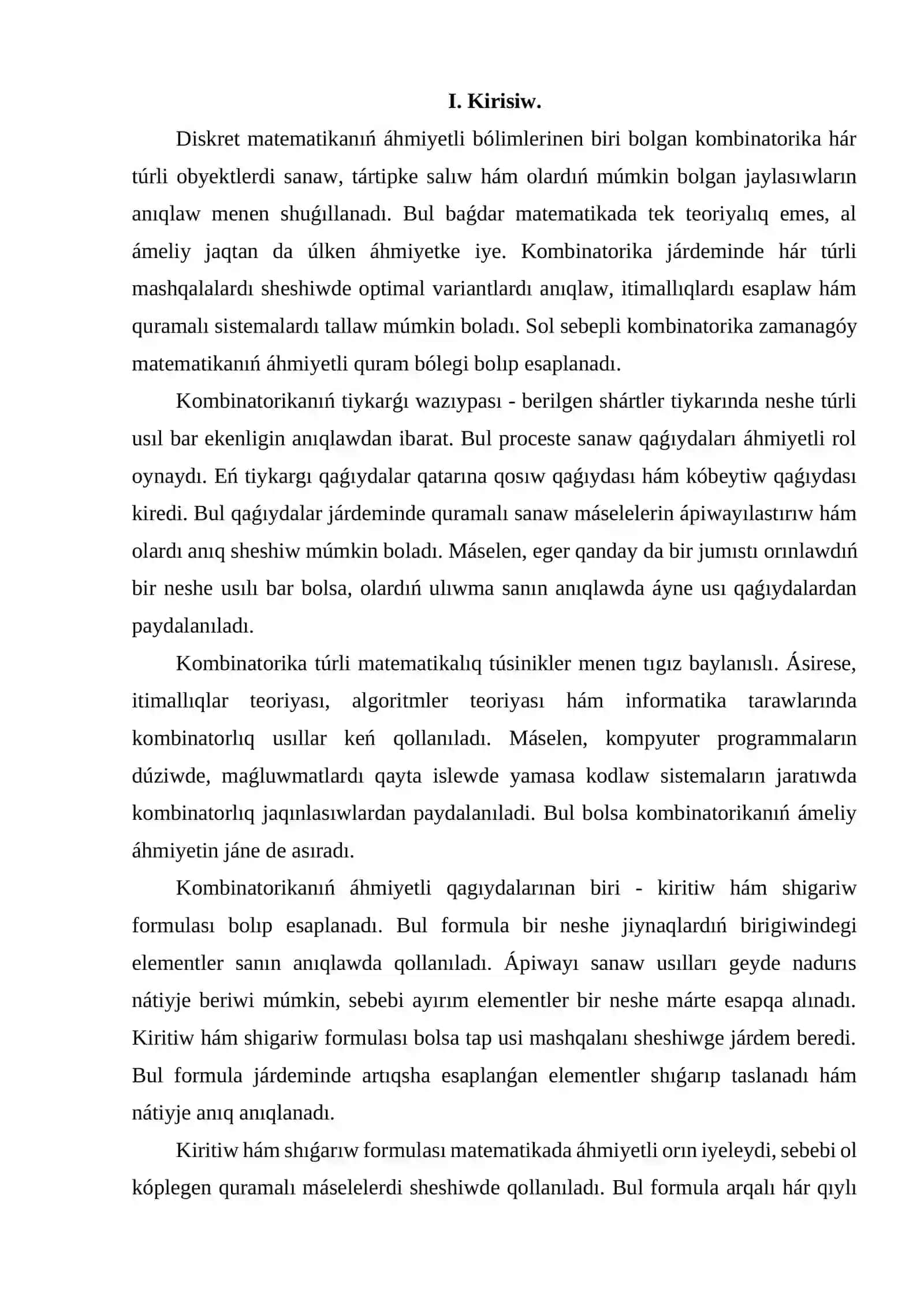 Diskret páninen Óz betinshe jumısı 3