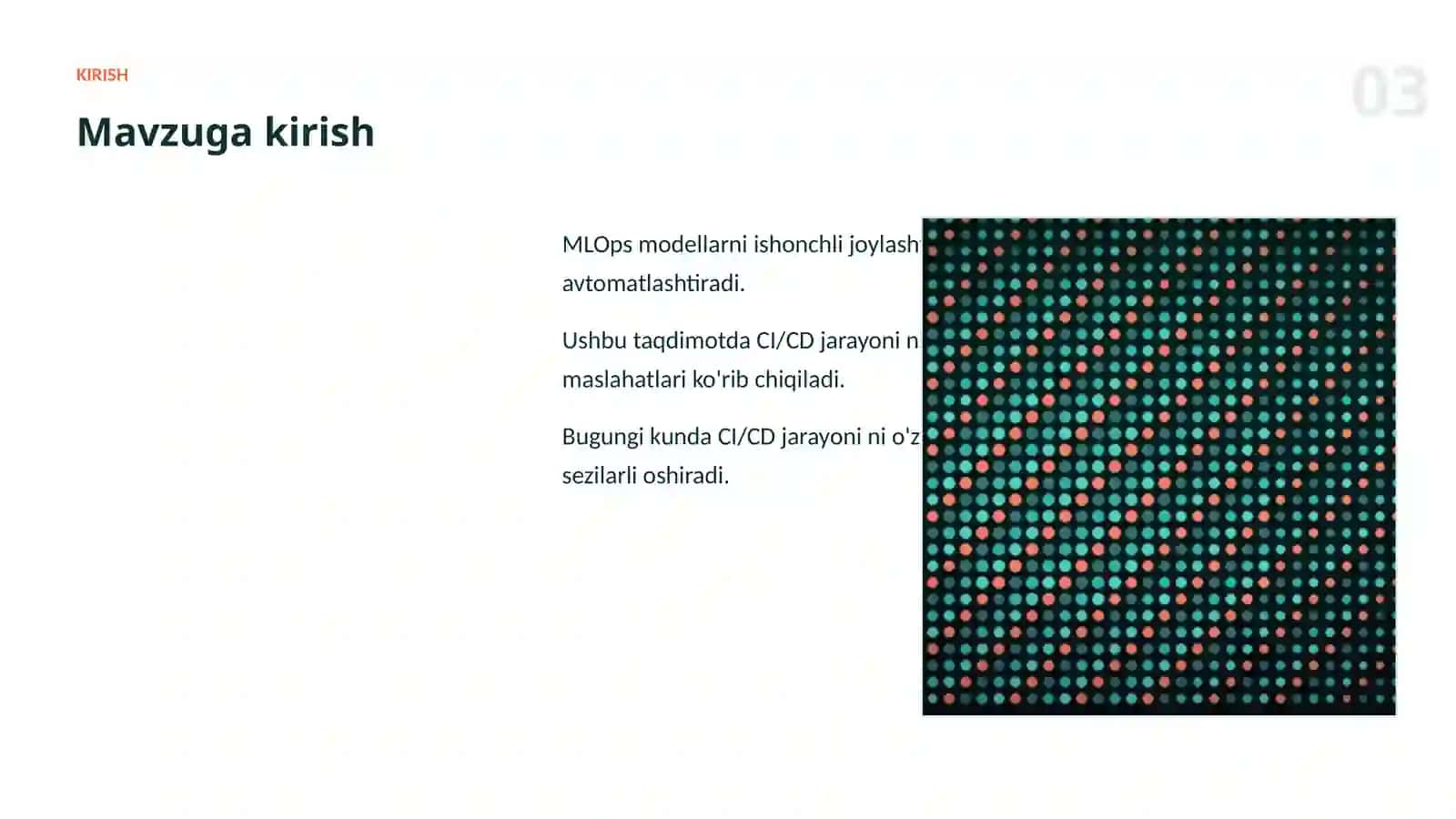 MLOPS VA JOYLASHTIRISH CI/CD jarayoni: amaliy qo'llanma 3