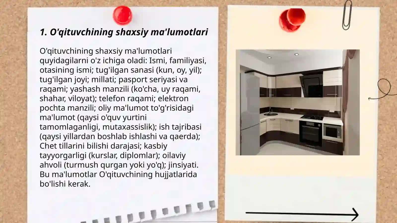 O'qituvchining shaxsiy ma'lumotlari 3