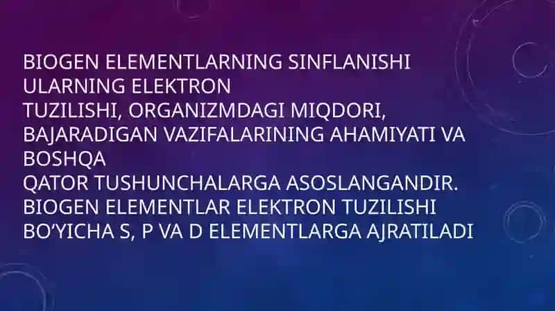 Biogen Elementlar 3