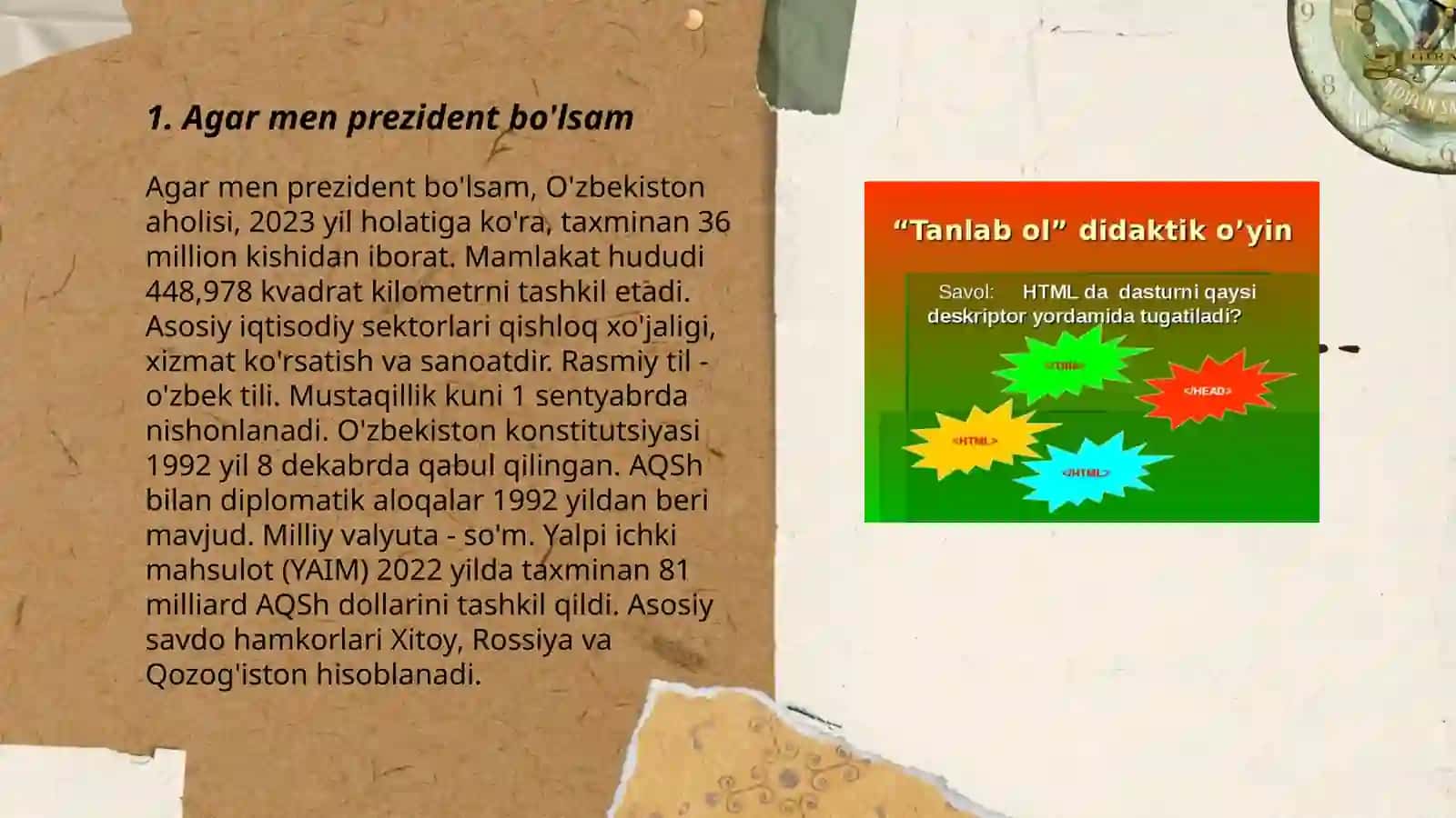 Agar men prezident bo'lsam 3