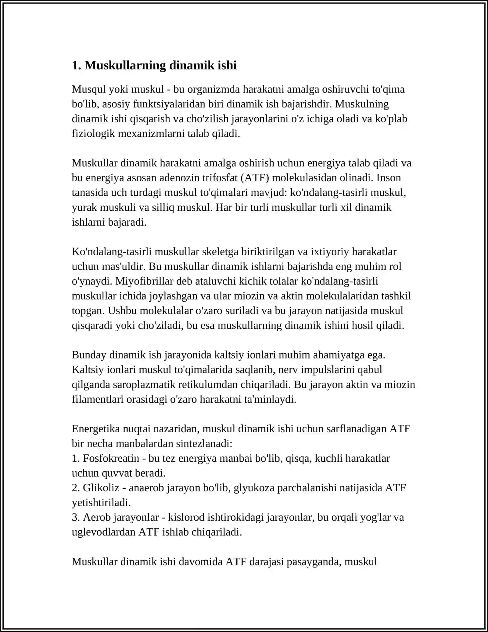MUSKULLARNING DINAMIK VA STATIK ISHI 3