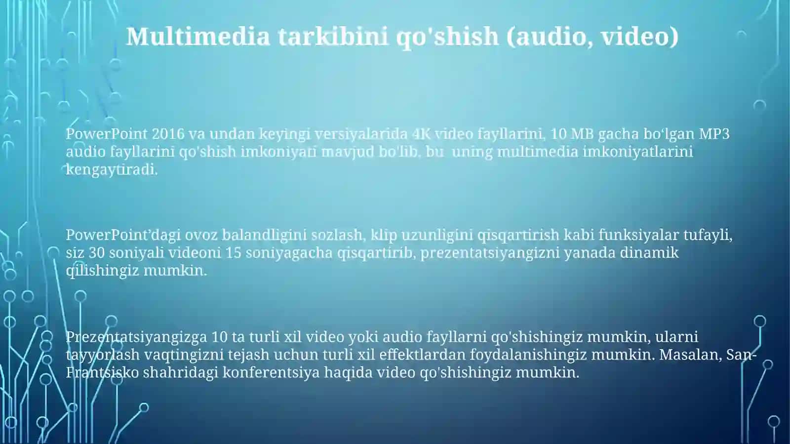 PowerPointning imkoniyatlari 3