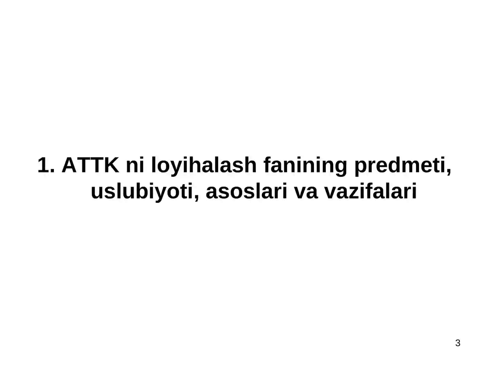 AVTOTRANSPORT TARMOG’I KORXONALARINI LOYIHALASH 3