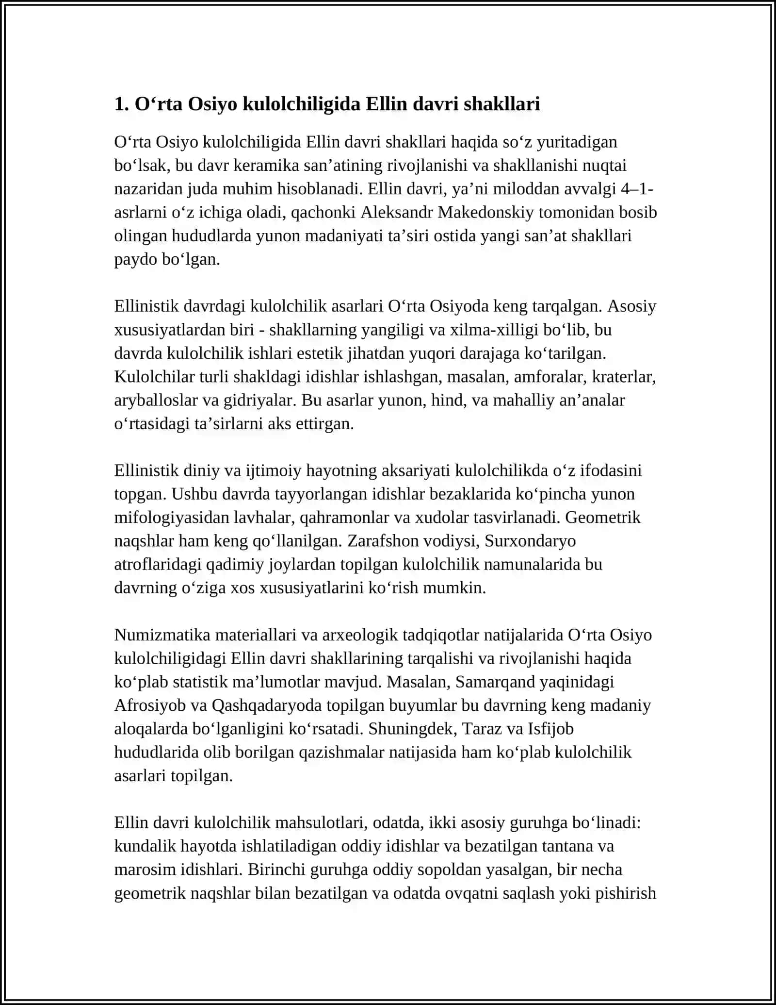 OʻRTA OSIYO KULOLCHILIGIGA ELLIN MADANIYATINING TASIRI 3