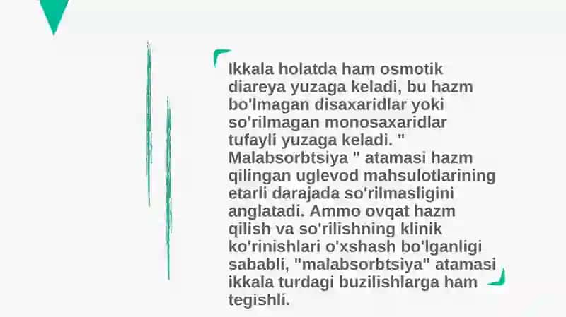 Uglevodlar hazmlanishi va so'rilishinibuzilishi 3