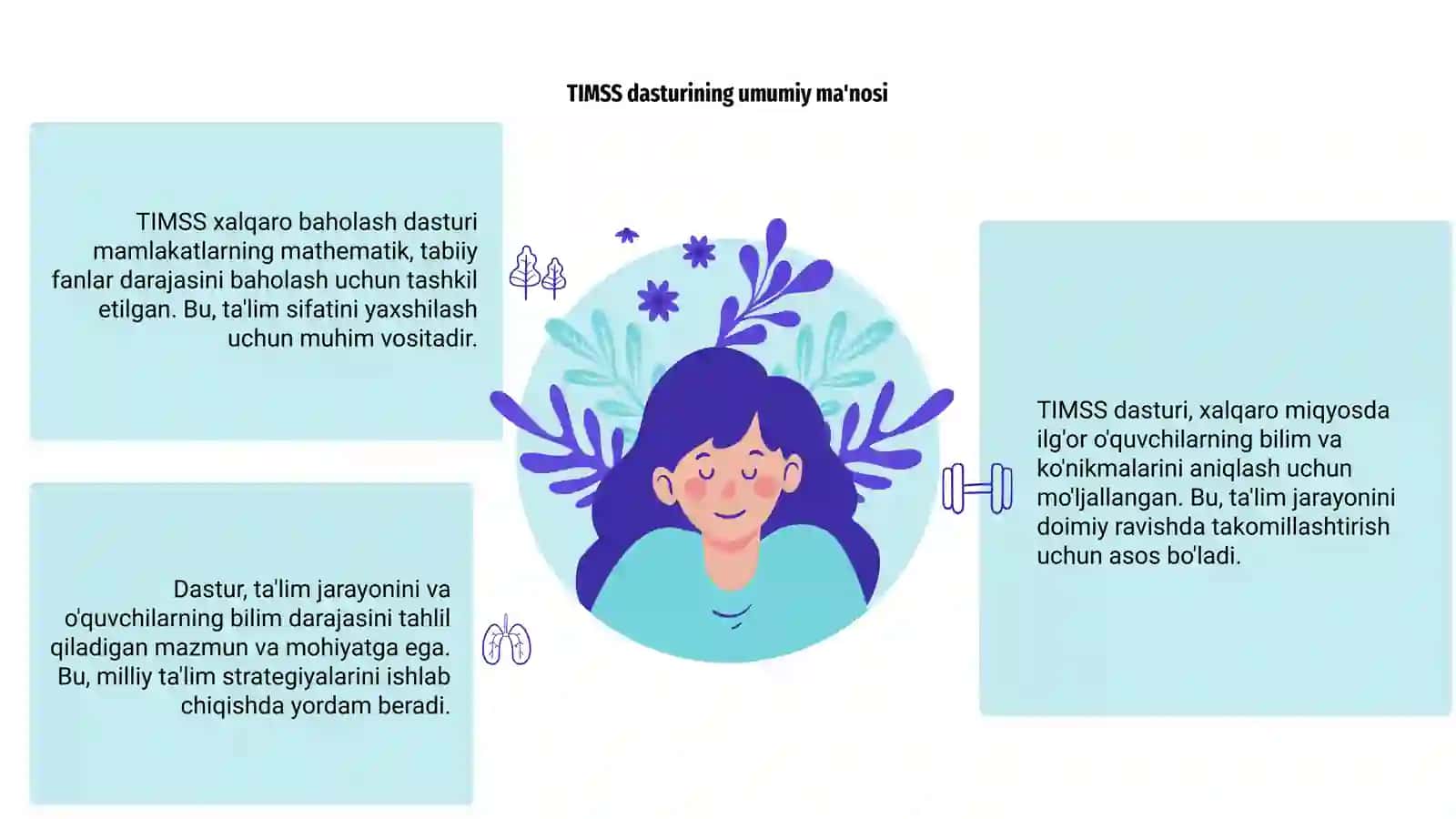 TIMSS xalqaro baholash dasturi mazmun, mohiyati 3
