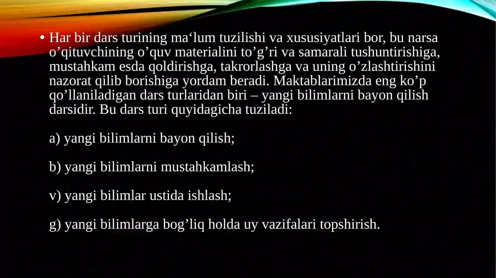 Maxsus maktabda tarix darsi turlari 3