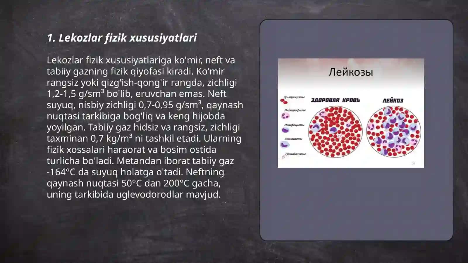 Lekozlar fizik xususiyatlari 3