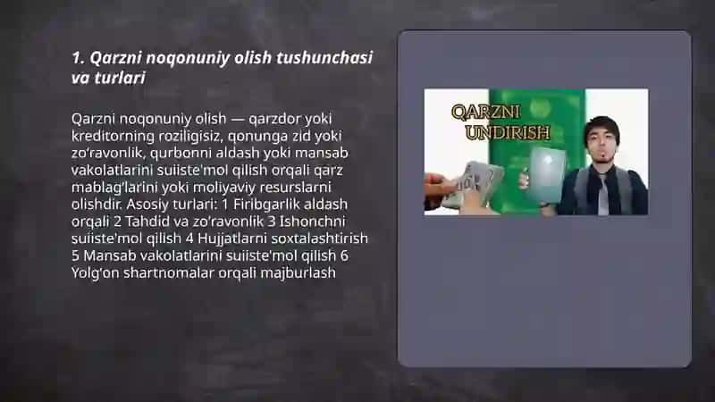 Qarzni noqonuniy olish 3