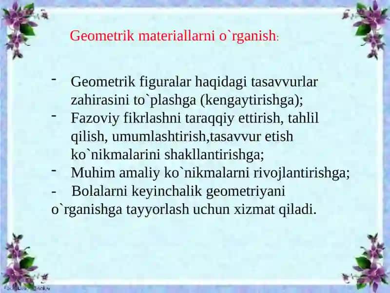 Geometrik mavzular 3