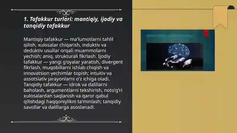 Tafakkur, nutq va intellekt 3