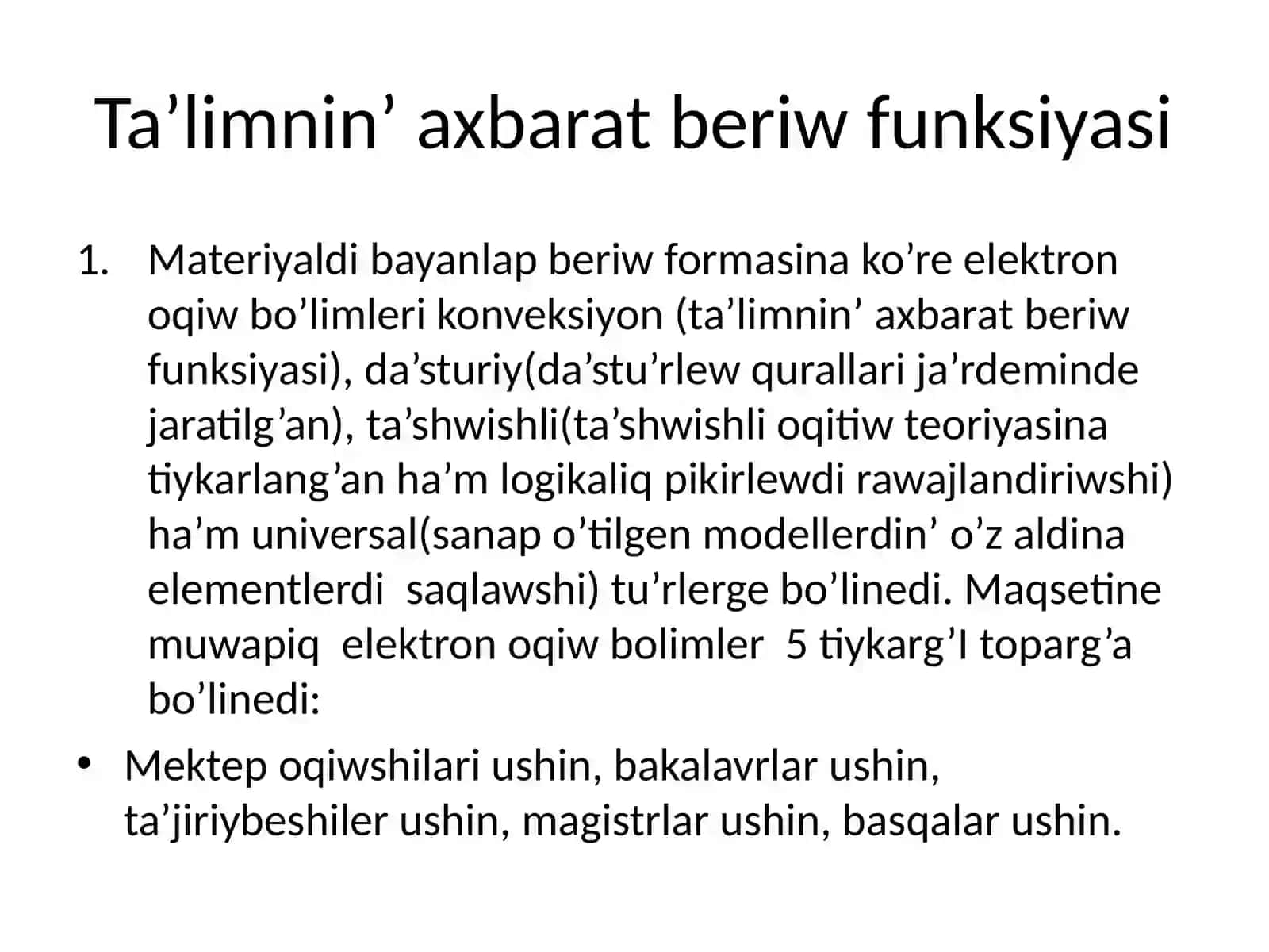 Elektronham onlineoqiwresurslarinjaratiwusilhamqurallari 3