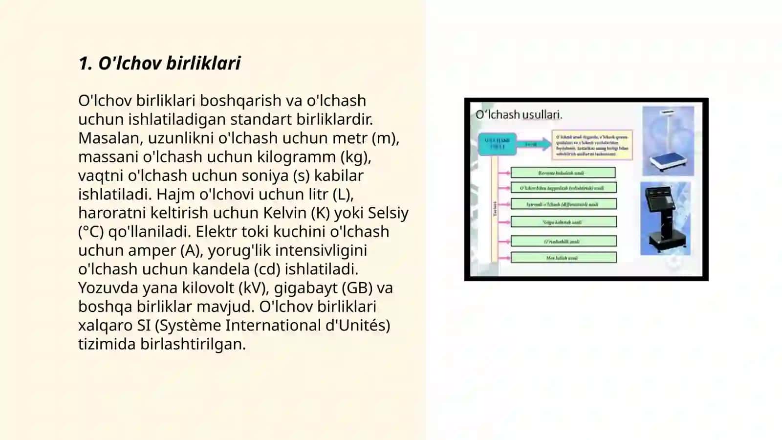 O'lchov birliklari 3