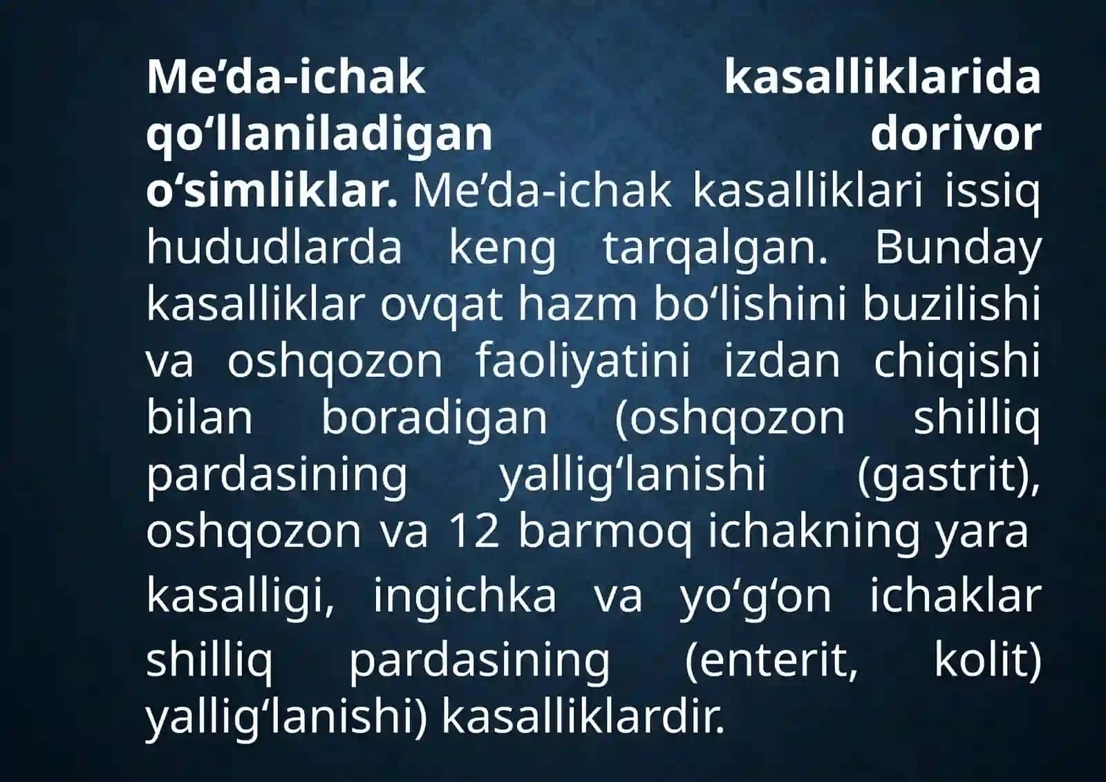 Me’da Ichak Kasalliklari 3