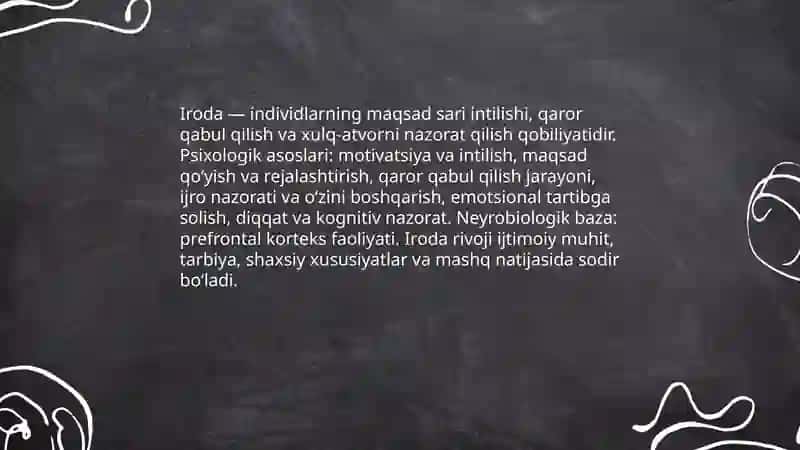 Shaxs va uning irodaviy sohasi 3